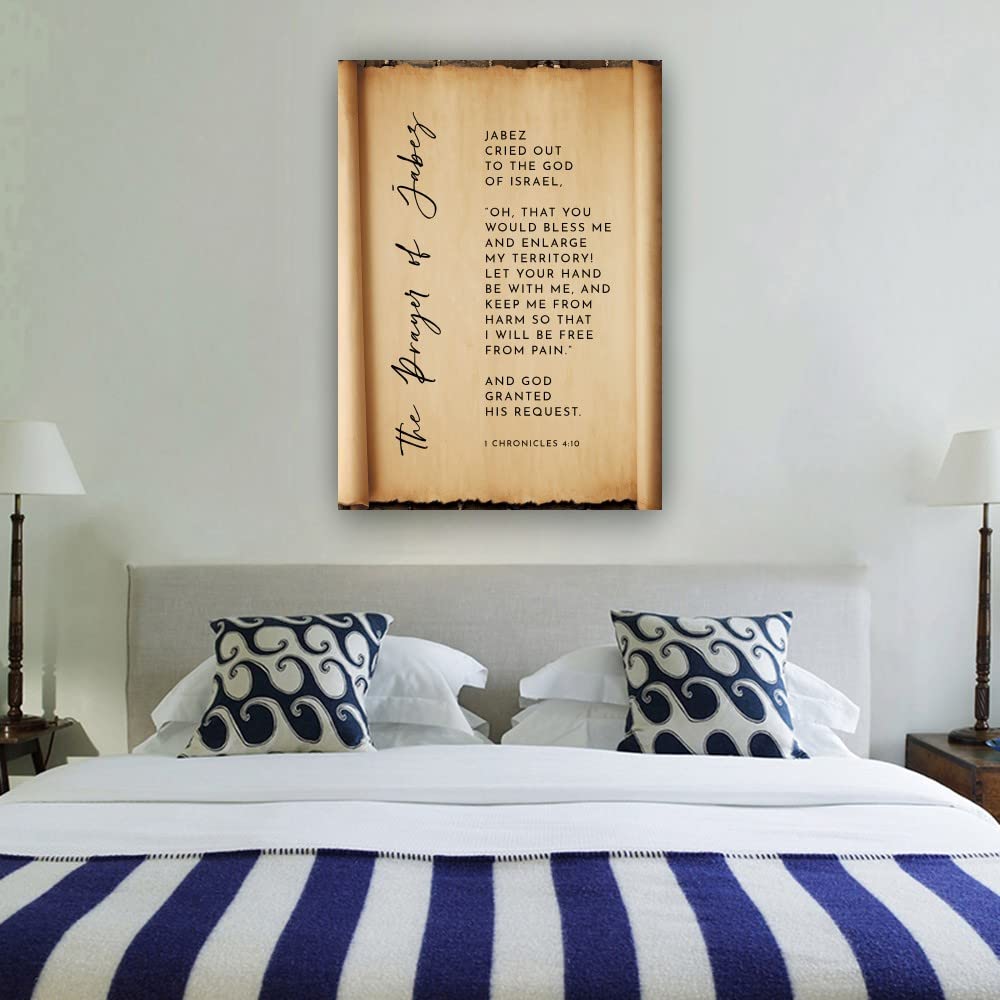 XingFox Plaque en métal « Prière de Jabez » (1 Chroniques 4