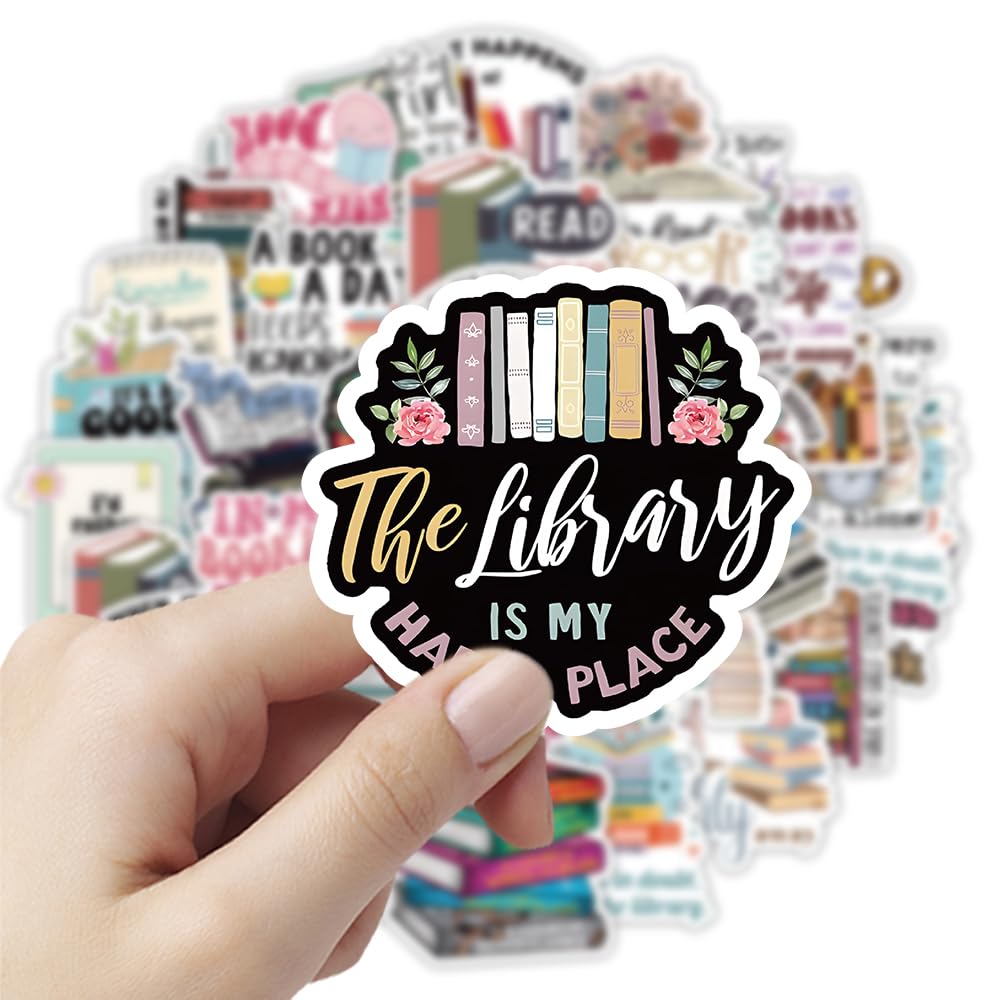 Adesivi per libri Kindle, adesivo per bottiglie d'acqua ispiratori per bambini, adolescenti, studenti, insegnanti, amanti della lettura, accessori per libri