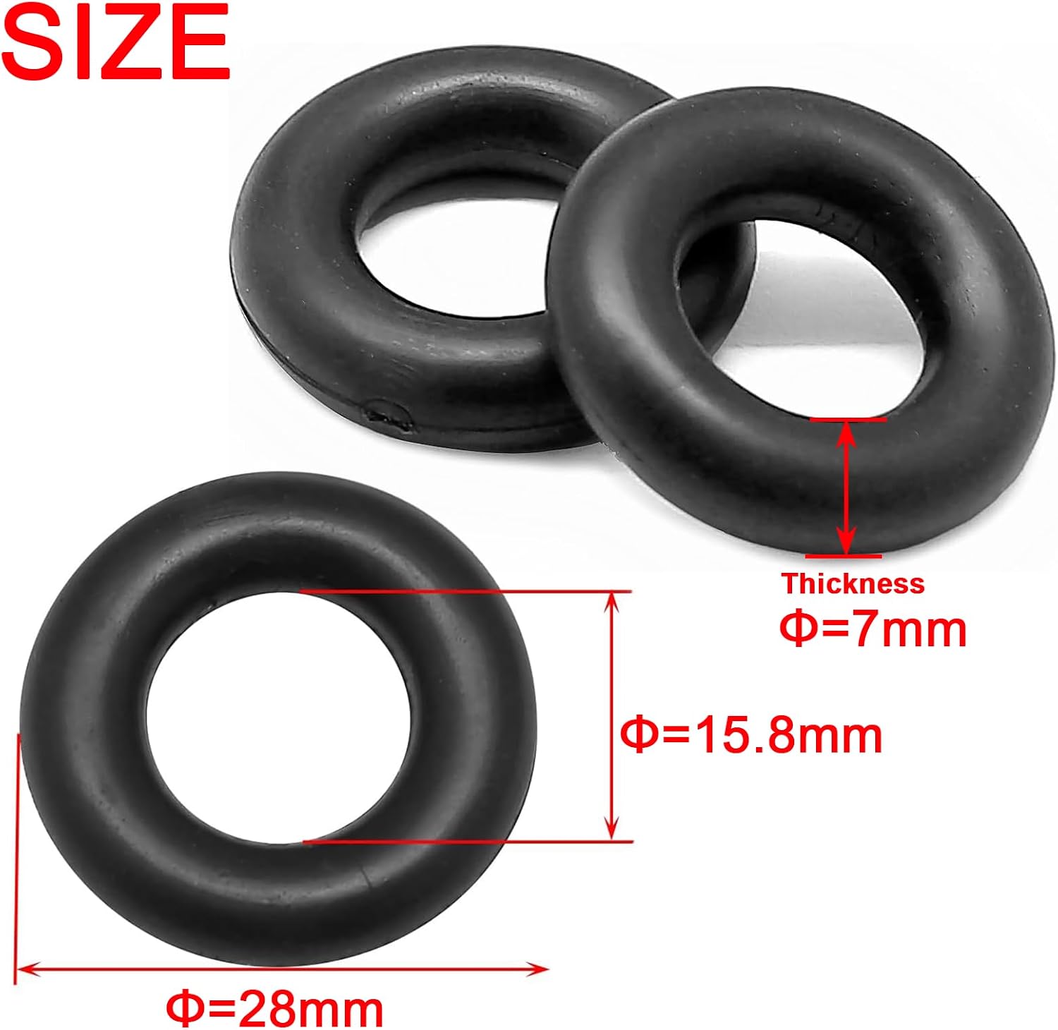 FQTANJU 4 PCS Bobbin Winder Rubber TIRE Wheel Rings