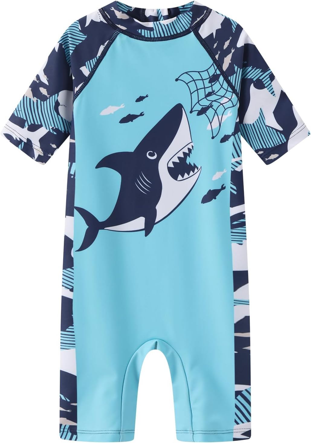 Baby Boys One Piece Rash Guard Swimsuits for Toddler Boys Short Sleeve Sunsuits Sun Protective Bathing Suits Beach Swimwear