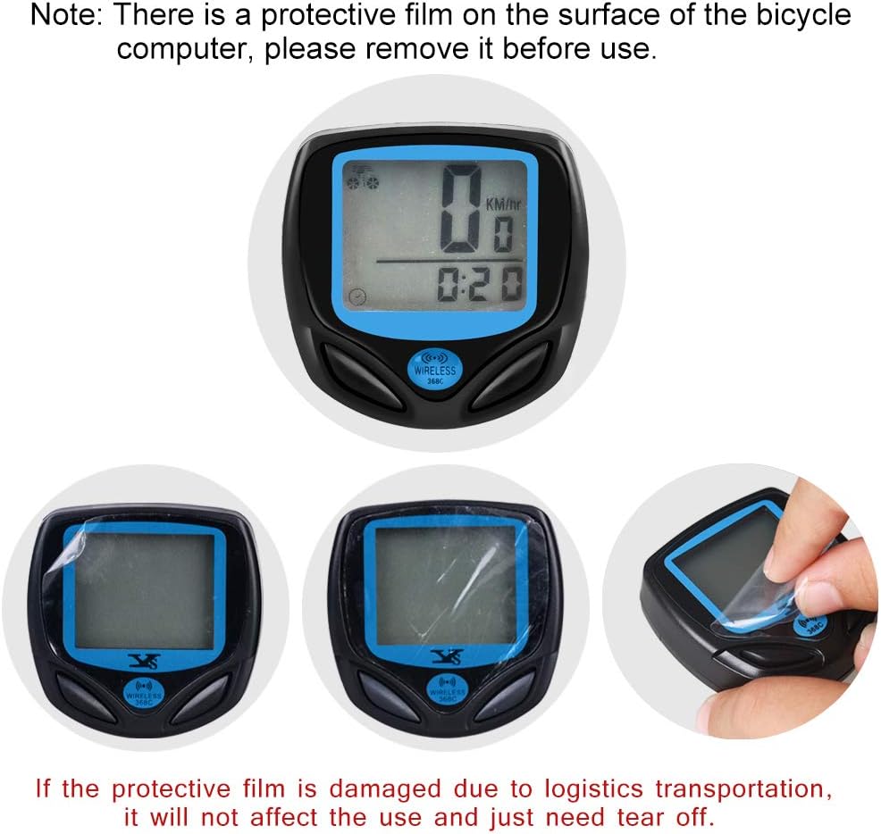 DINOKA Bike Speedometer Waterproof Wireless Bicycle Computer Bike Computer and Cycling Odometer with Automatic Wake-up Multi-Function LCD Backlight Display : Sports & Outdoors