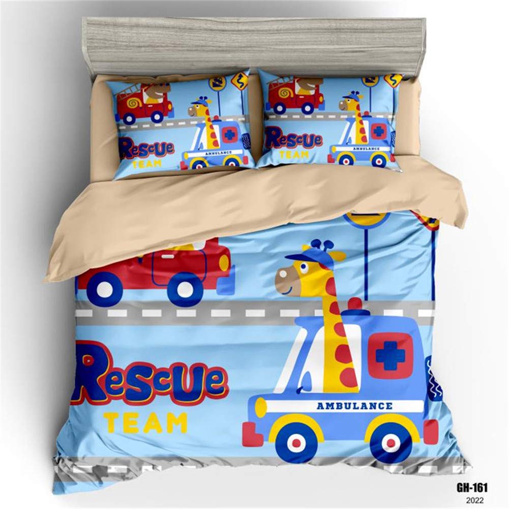 Parure de lit 220x240 cm DOTBUY housse de couette ambulance et taies d'oreiller