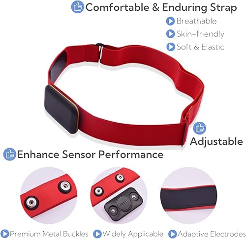 Miniatura 5 de Polar H10 - Correa de repuesto para el pecho, correa ajustable para monitor de frecuencia cardíaca compatible con Polar H9H7, Garmin, Wahoo TICKR,