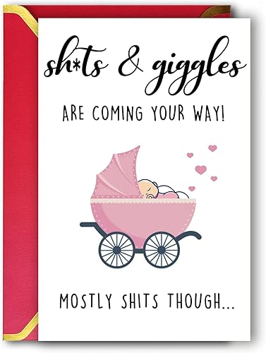 Ziwenhu Bonita tarjeta de bebé para papá y mamá, bonita tarjeta de baby shower, regalo para recién nacido, tarjeta de felicitación para amigos