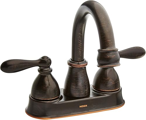 Moen WS84667BRB Two-Handle High Arc Bathroom Faucet, Mediterranean Bronze