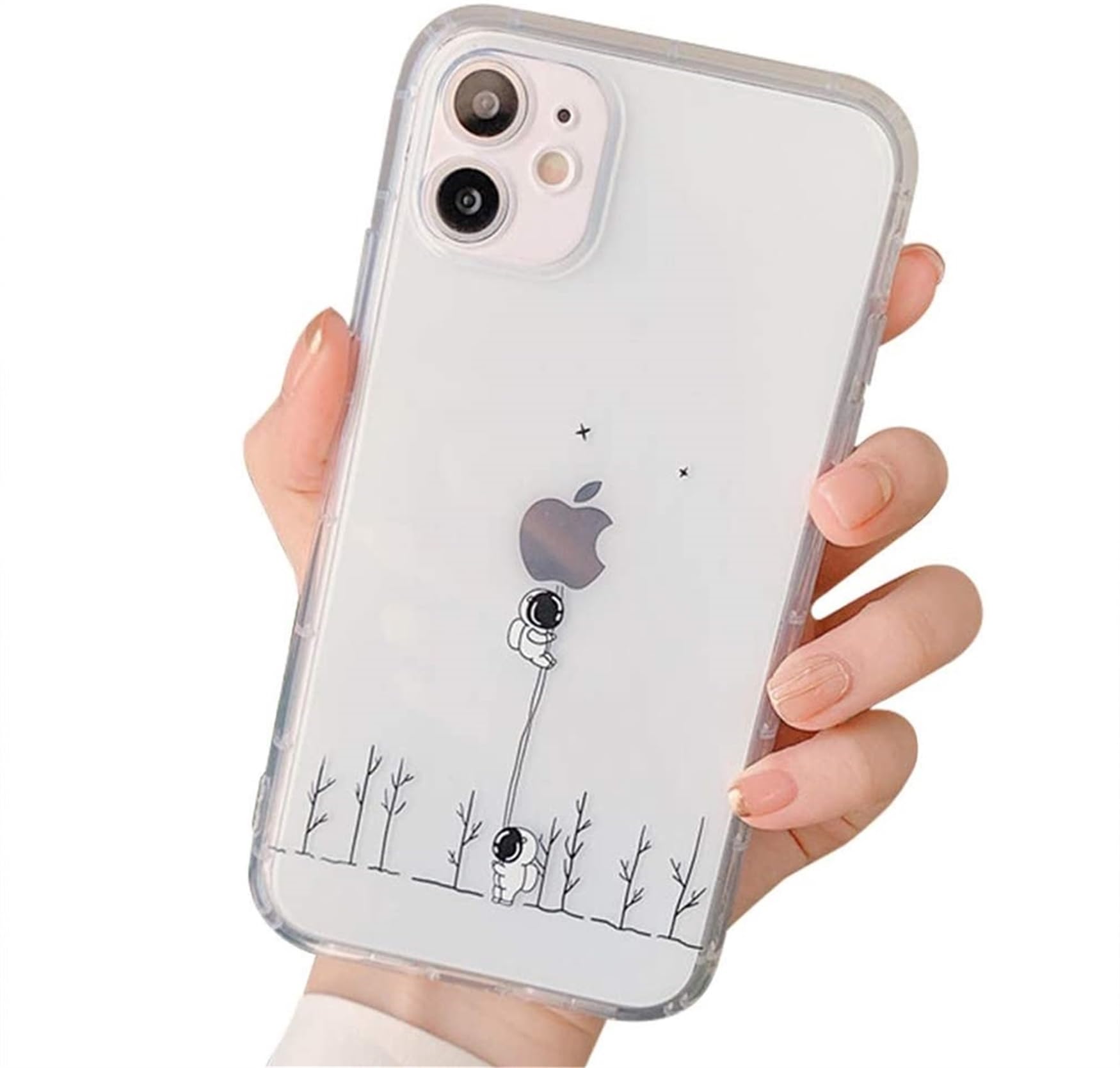 Einaily Hülle für iPhone 16 Case Crystal Clear Handyhülle Mode Chic Muster Ultra Dünn TPU Silikon Stern Bumper Stoßfest Kratzfest Schutzhülle für iPhone 16 Slim Cover