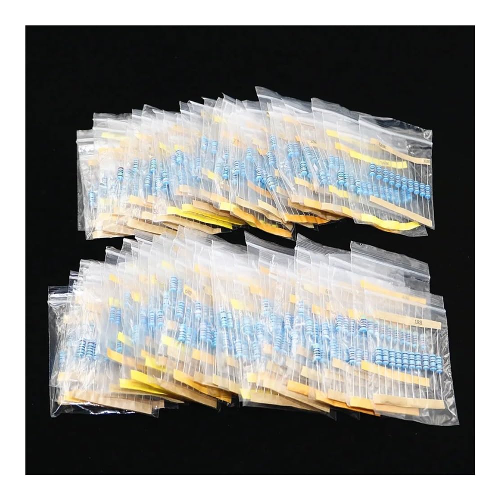 860Pcs/Box 86 Values Each 10Pcs Metal Film Resistor 1% 1W Assorted Kit 0.1 Ohm~ 10M Ohm Capacitor Range