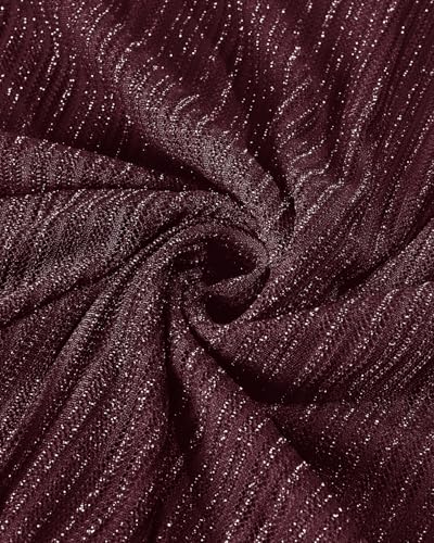Image of Pinup Fashion Plus Size Formal Evening Glitter Prom Wedding Guest Dress | Silver thread straight knit, v-neck, empire waist, back zipper, a-line, maxi long, perfect for evening party, wedding guest