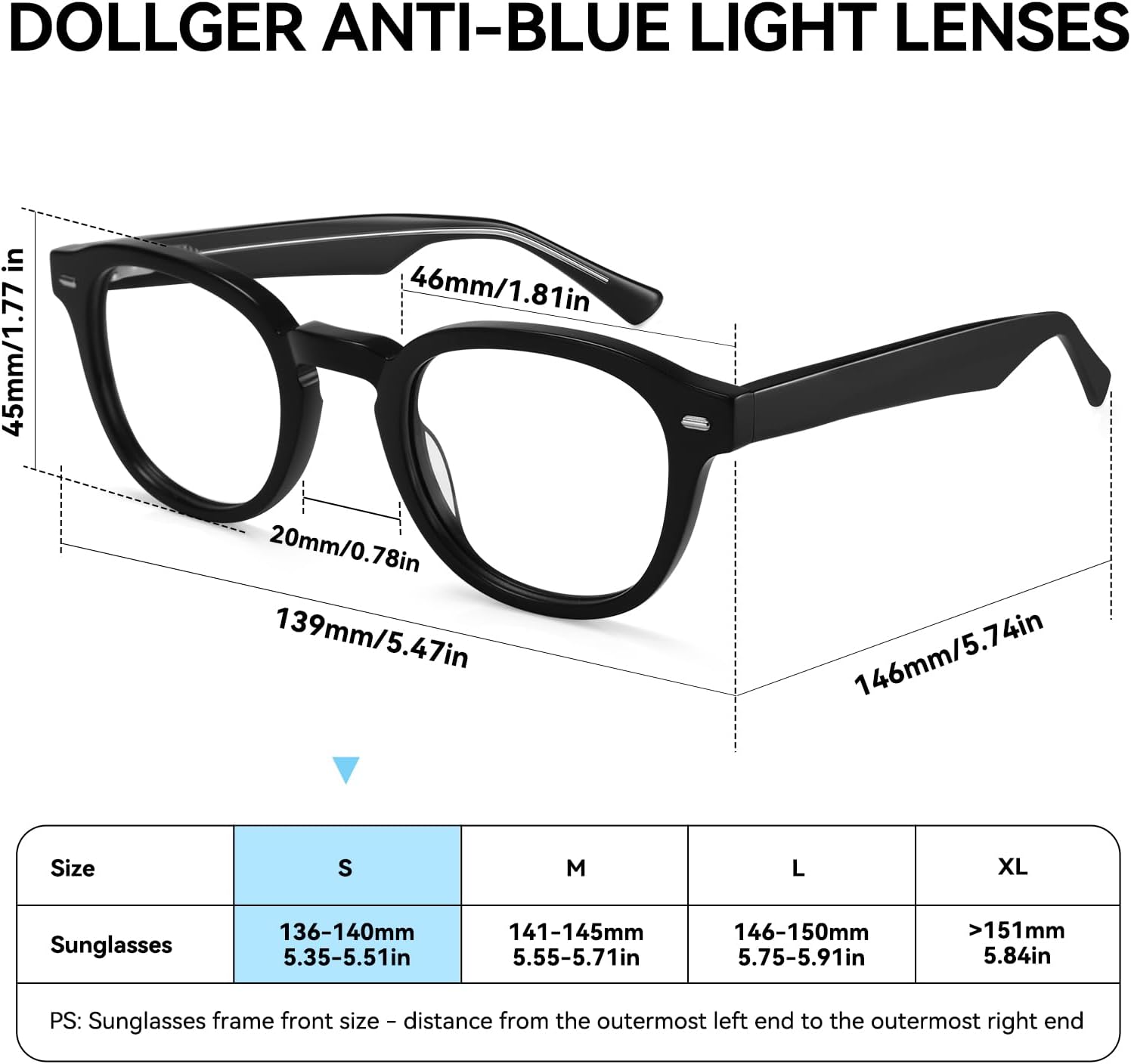 Dollger Blue Light Blocking Glasses For Woman Men Thick Frame Round Non-Prescription, pertain Computer Gaming，TV，Work - Image 7