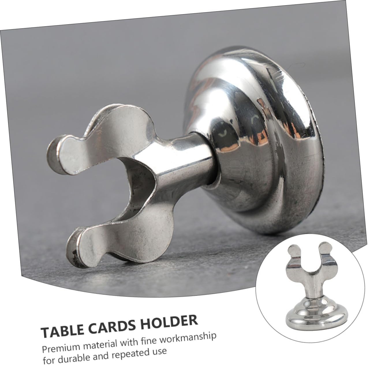 SOLUSTRE Stainless Steel Table Number Holders 4cm U-Shape Clips Sign Holders for Events Card Stands Note Holders Elegant Dec