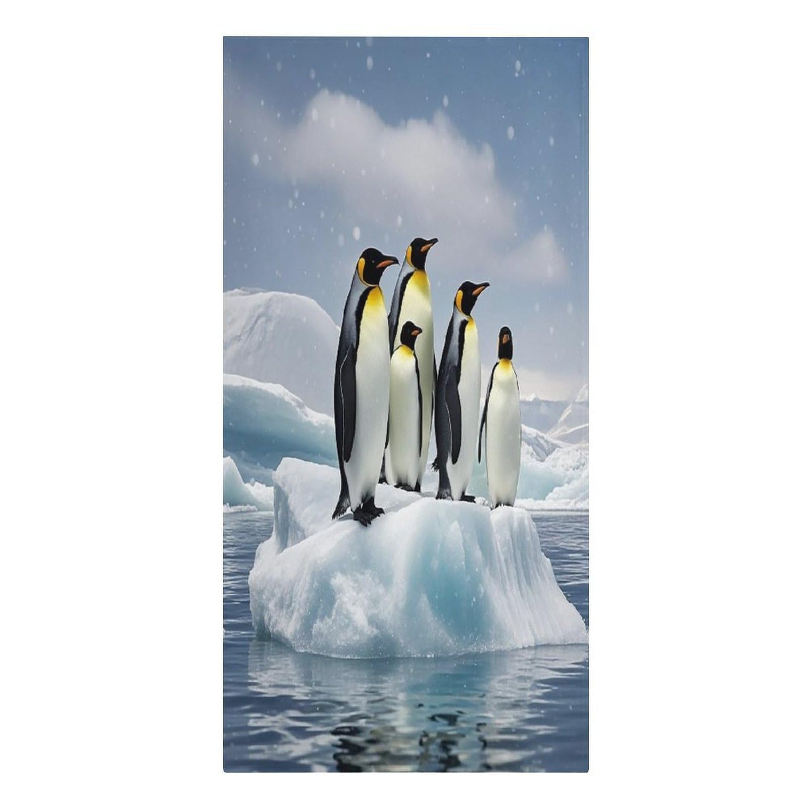 FekiLoot Penguins On The Iceberg Beach Towels Super Absorbent Bath Towel Oversized Microfiber Towel Soft Beach Blanket Fashon Quick Dry Travel Towels for Beach Bathroom Pool Adult 30" X 61"