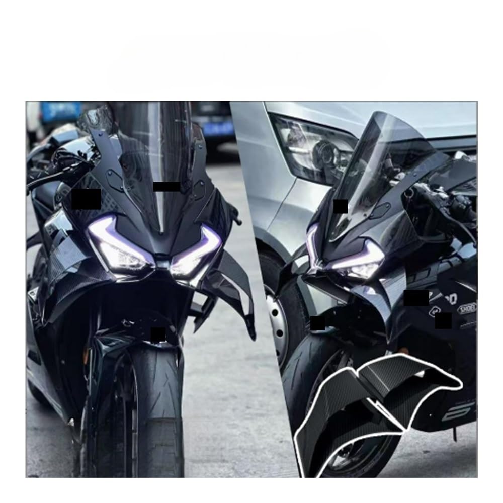 Motorradverkleidung Seitenabdeckung Für CFMOTO 675SR 675 SR-R 2024 2025 Motorrad Seitenflügelsatz Feste Winglet-Verkleidung Schallwand Spoiler Verkleidungsabdeckung