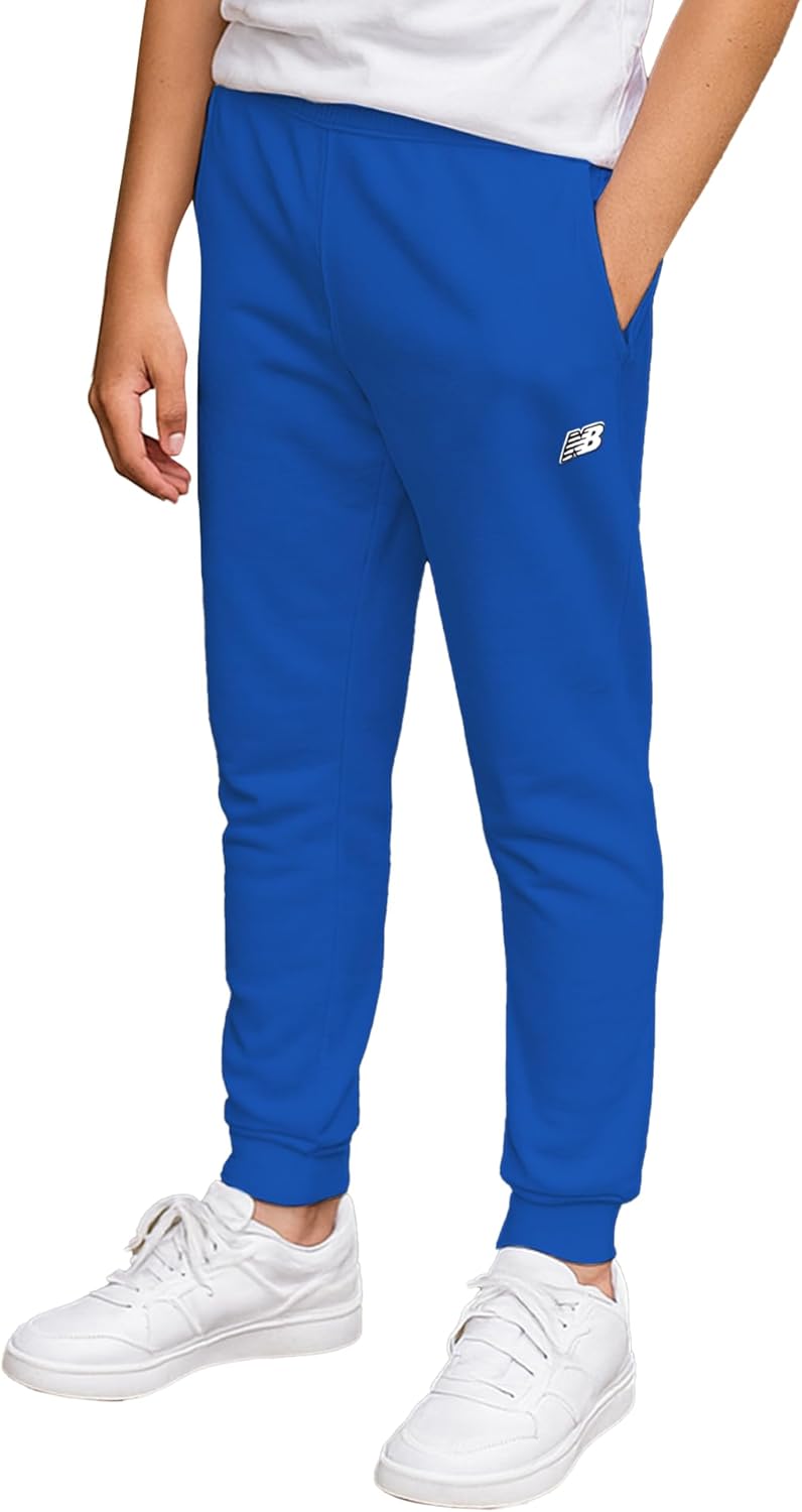 New Balance Boys Sweatpants - Active Performance Fleece Boys Joggers with Drawstring Waist - Athletic Pants for Kids (8-20)