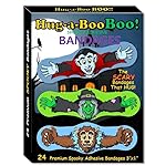 Fun Monsters Adhesive Bandages from Hug-a-Booboo! Spooky Halloween Bandages That Hug! Favorite Scary Monster Characters - Vampire, Witch, Wolfman and Mummy with Hugging Arms! Fun as Stickers 24 Ct Box