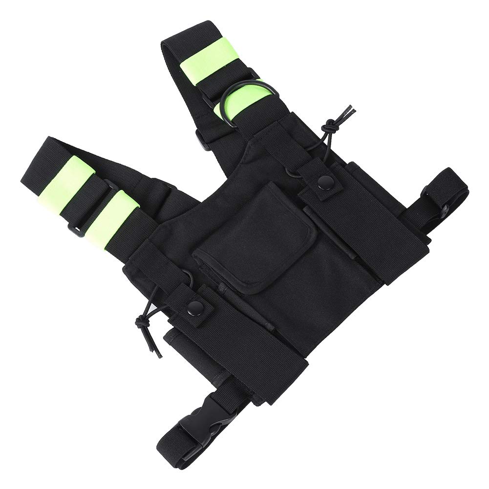 Equipo De Chaleco Con Soporte Para Arnés De Pecho De Radio, Walkie Talkies Arnés De Pecho De Radio Con Bolsas Frontales Y Bolsa Con Cremallera Arnés De Radio Universal Bolsa De Equipo De Pecho Paquete