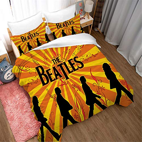 NICHIYO The Beatles Parure de lit – Housse de couette et taie d’oreiller, microfibre, impression numérique 3D, 3 pièces, (01,135 x 200) (5,King 220 x 240 cm) - Les Beatles, Paul McCartney, John Lennon, RIngo Starr, George Harrison NICHIYO The Beatles Parure de lit – Housse de couette et taie d'oreiller, microfibre, impression numérique 3D, 3 pièces, (01,135 x 200) (5,King 220 x 240 cm) – Image 4