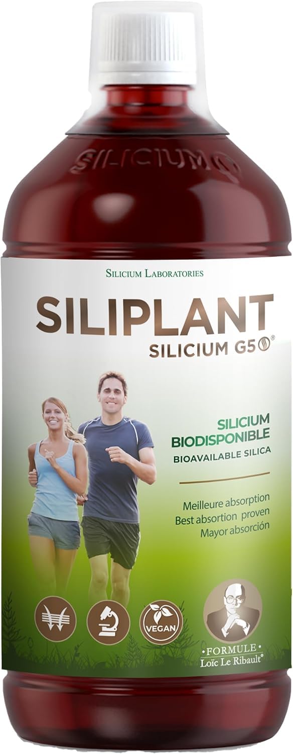 G5 Siliplant Silicio Liquido bebible - Aumenta la Producción de Colageno - Suplemento Huesos Articulaciones Piel Musculos