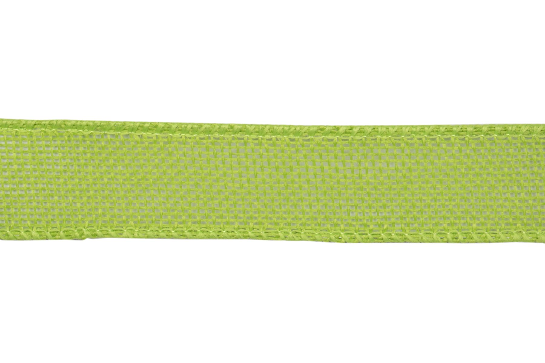 Ribbonitlux Apple Green Burlap Wired Ribbon, 25mm x 18 Meters, Wired Edge Burlap Ribbon for Gift Wrapping Big Bow, Wreath - Image 2