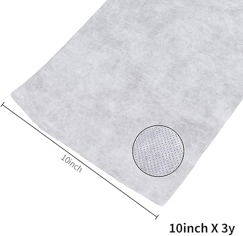 Miniatura 2 de Wash-Away - Estabilizador soluble en agua de 10 pulgadas x 3 yardas, peso ligero, no tejido, para lavar a máquina, bordado de bordado, respaldo