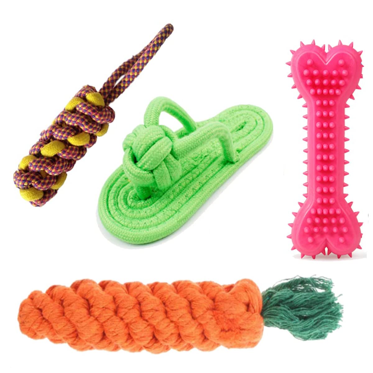 Sage Square Dog Rope Toys + Dog Toys + Chew Toys + Toys for Puppy + Chew Hard Spike Bone for Dog + Dog Cotton + Poly Mix Chew Toys, Combo Pack (Color May Vary) (B0BG8PV4TG) Amazon Price History, Amazon Price Tracker