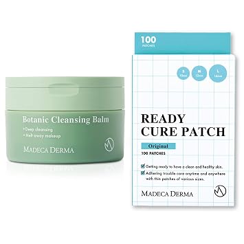 MADECA DERMA Botanic Cleansing Balm + Ready Cure Original Patch Gift Set Gentle Cleansing & Targeted Blemish Care
