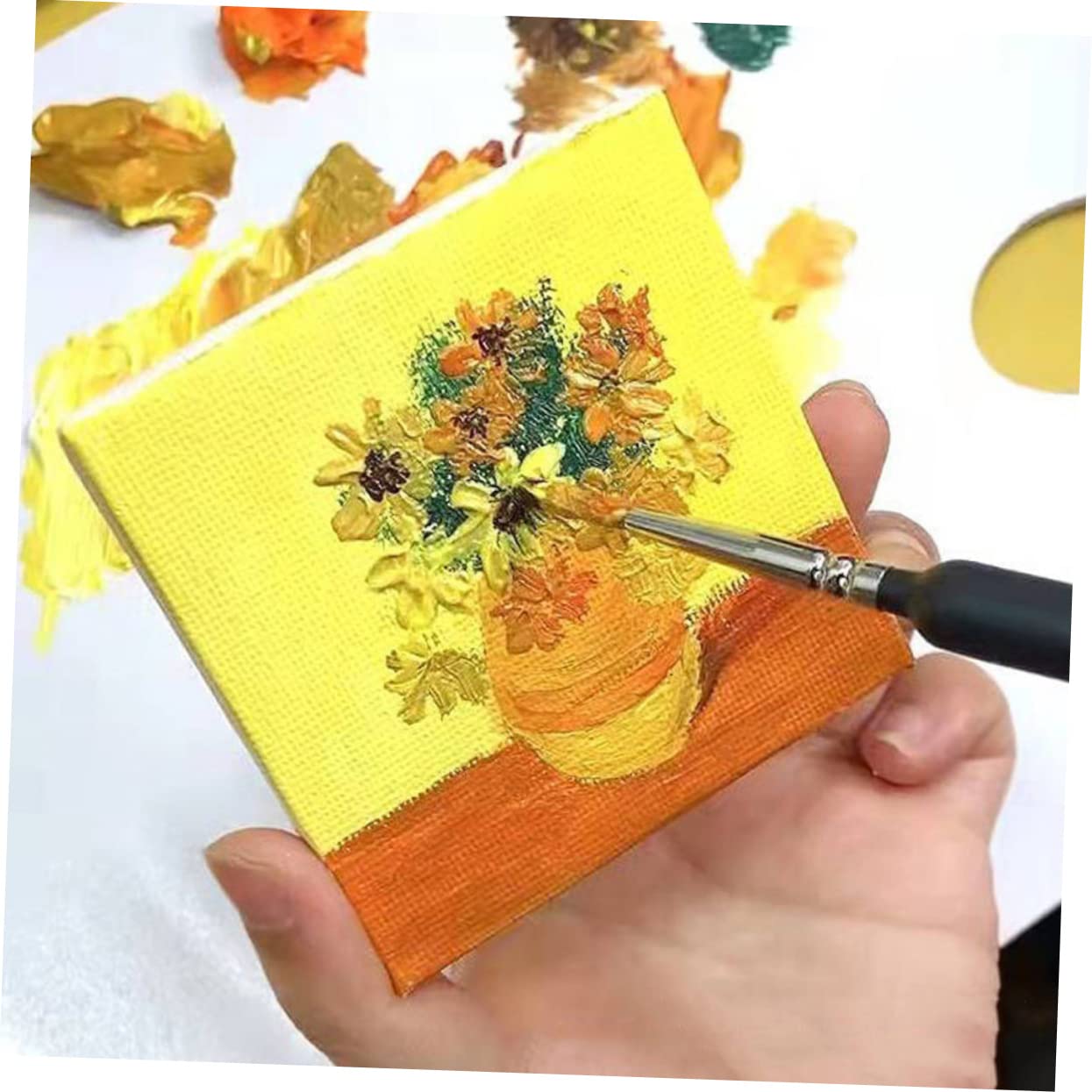 10 Juegos mini tablero de pintura al óleo mini caballete de escritorio caballete de niños caballete madera decoración caballete de lona multifunción mini caballete decorativo marco