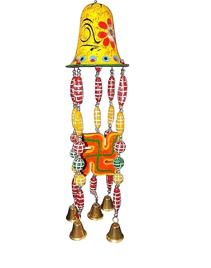 Pelo Latest Hanging for Home D cor Kalash Design Door Hanging Wind Chimes Multicolor 15 Grams Pack of 1