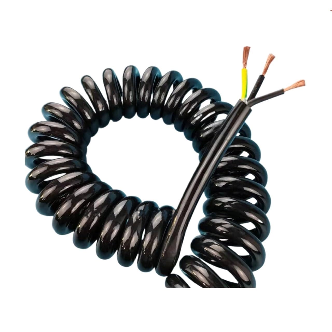 Cable para auricular de teléfono fijo longitud telescópica del estiramiento cable espiral de la primavera base 13AWG 5 1-14 metros(Stretch 11 meters)