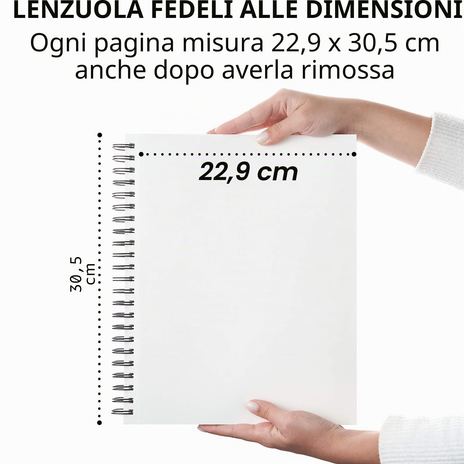 Arteza Album Disegno Spiralato Sketchbook A5 (14.8 x 21 cm), Set di 2, 100 gsm, 100 Fogli Senza Acidi, Grana Fine, Ideali per Tutte le Tecniche a Secco, Da Pratica e da Studio