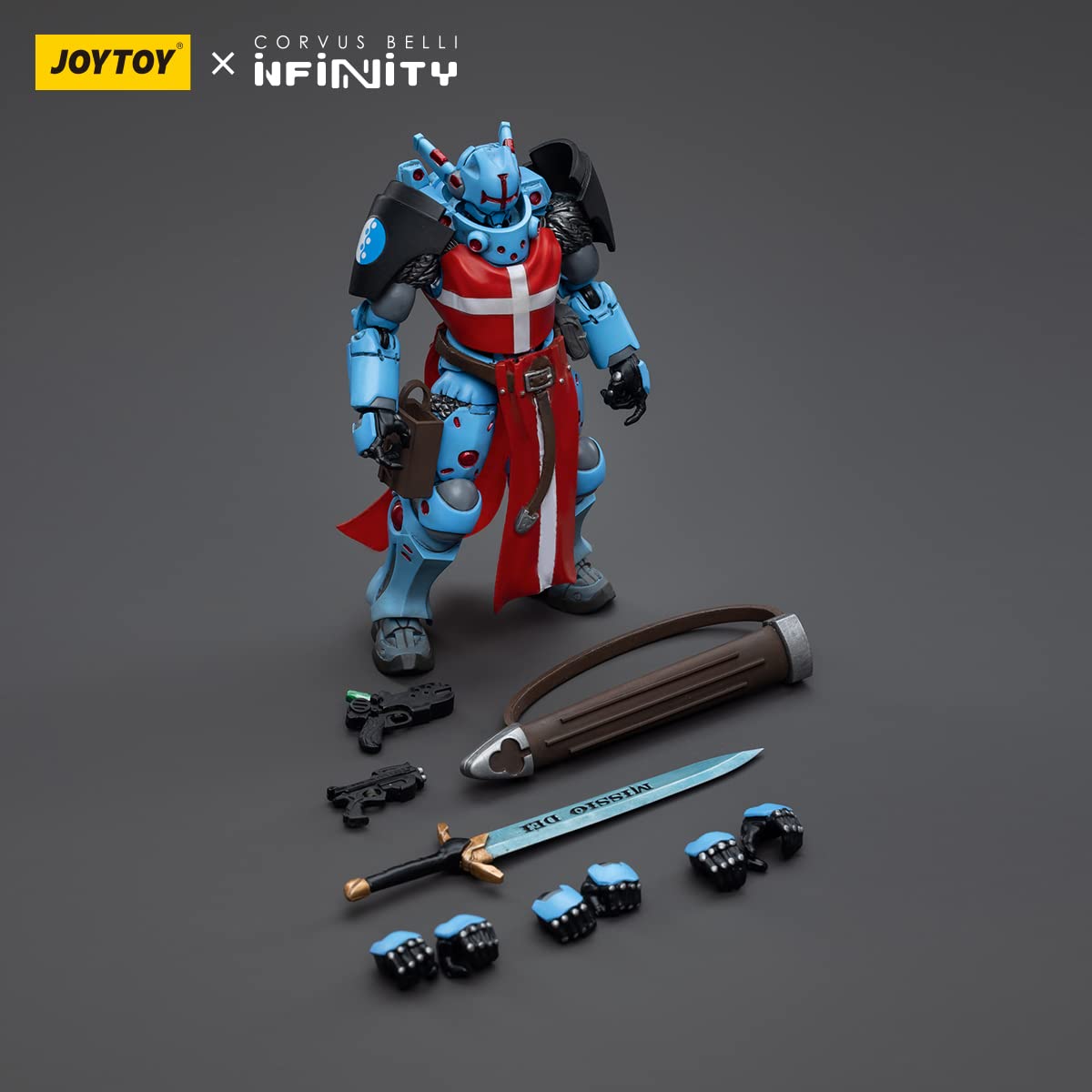 JOYTOY Figurka 1/18 PanOceania Krzyżaccy zestaw 3 figurek, 10 cm, kolekcjonerskie figurki akcji