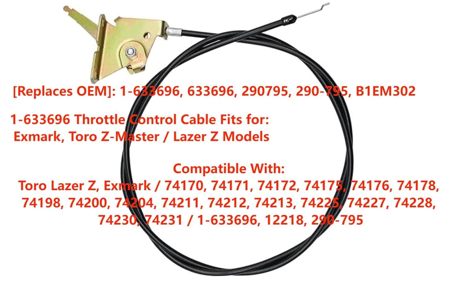 Amazon.com : BLOLACDZ 1-633696 Throttle Control Cable