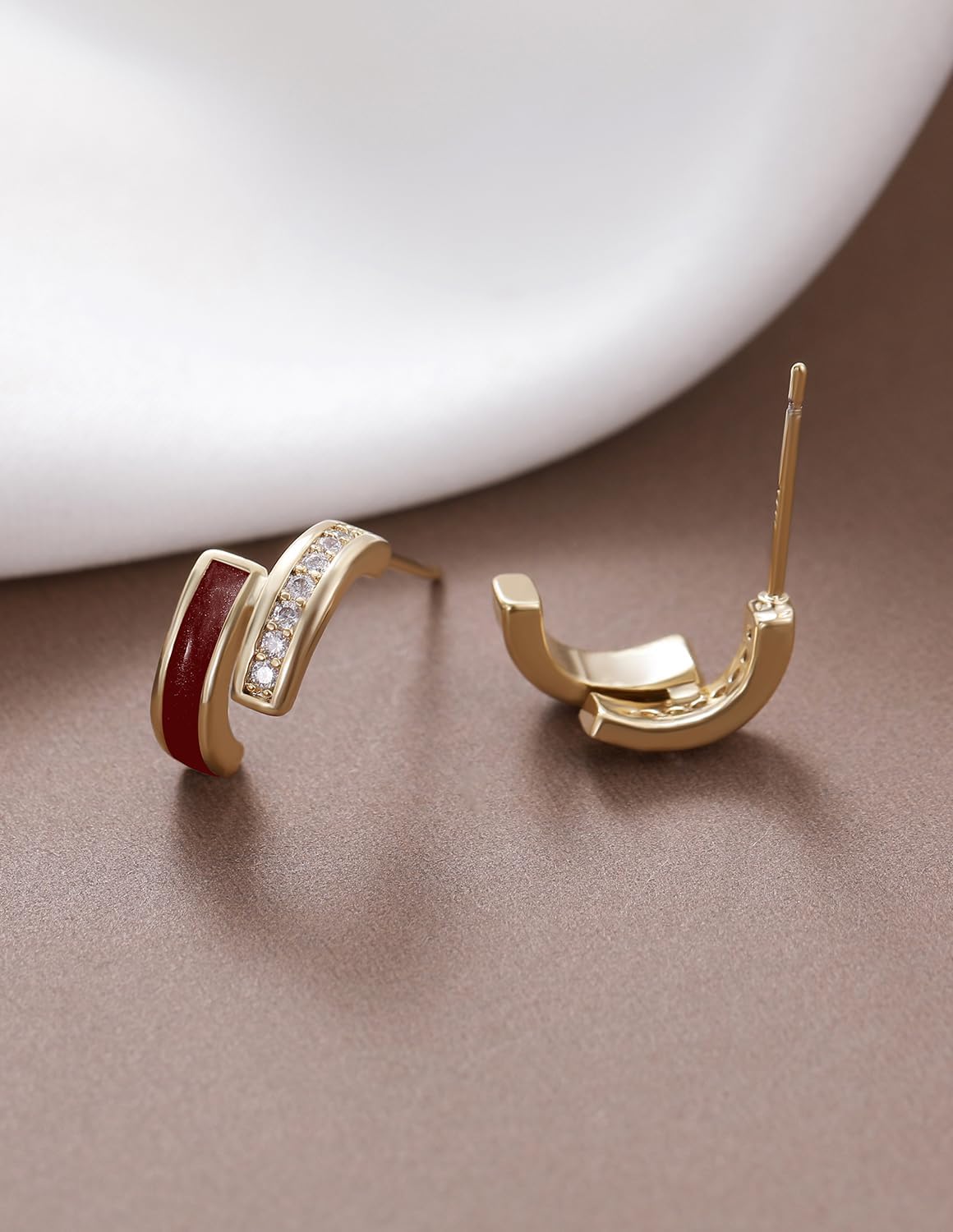 14K Gold Plated Cubic Zirconia Drop Earrings for Women Jewelry - Image 6