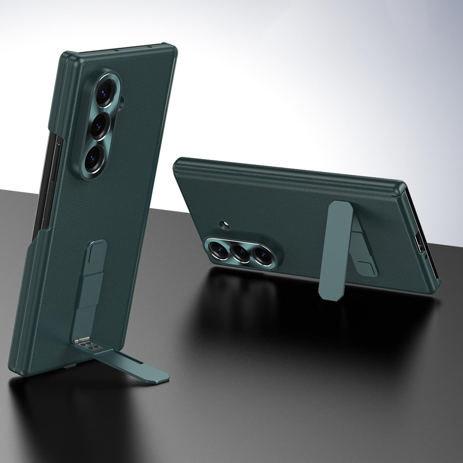 Scharnier Hülle Für Samsung Galaxy Z Fold 8 Ultra | Mini Ständer Handyhüllen Volls Schutz des Objektivs Kratzfest Stoßfest Abdeckung,Grün,Fold 8 Ultra