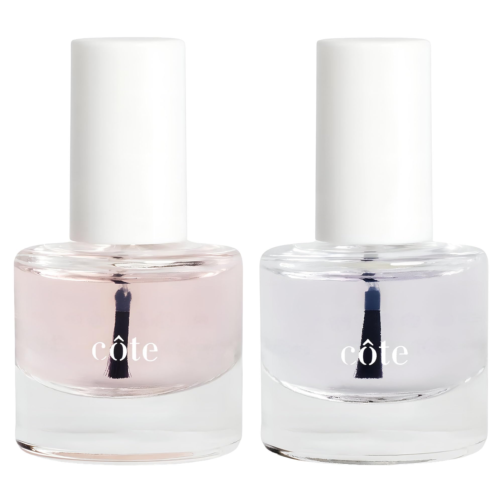 Cote Beauty Nail Strengthener Base Coat Quick Dry Nail Polish Top Coat Bundle Strengthens Nails Fast-Drying Glossy Finish