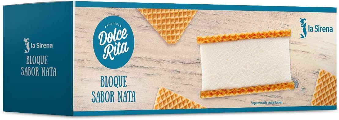 Dolce Rita Helado Sabor a Nata, 1kg (Congelado)