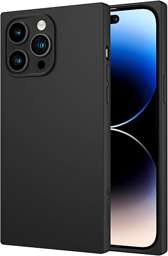 Cocomii - Funda rectangular compatible con iPhone 14 Pro - Funda protectora de silicona para mujer, bordes rectangulares estéticos, forro de