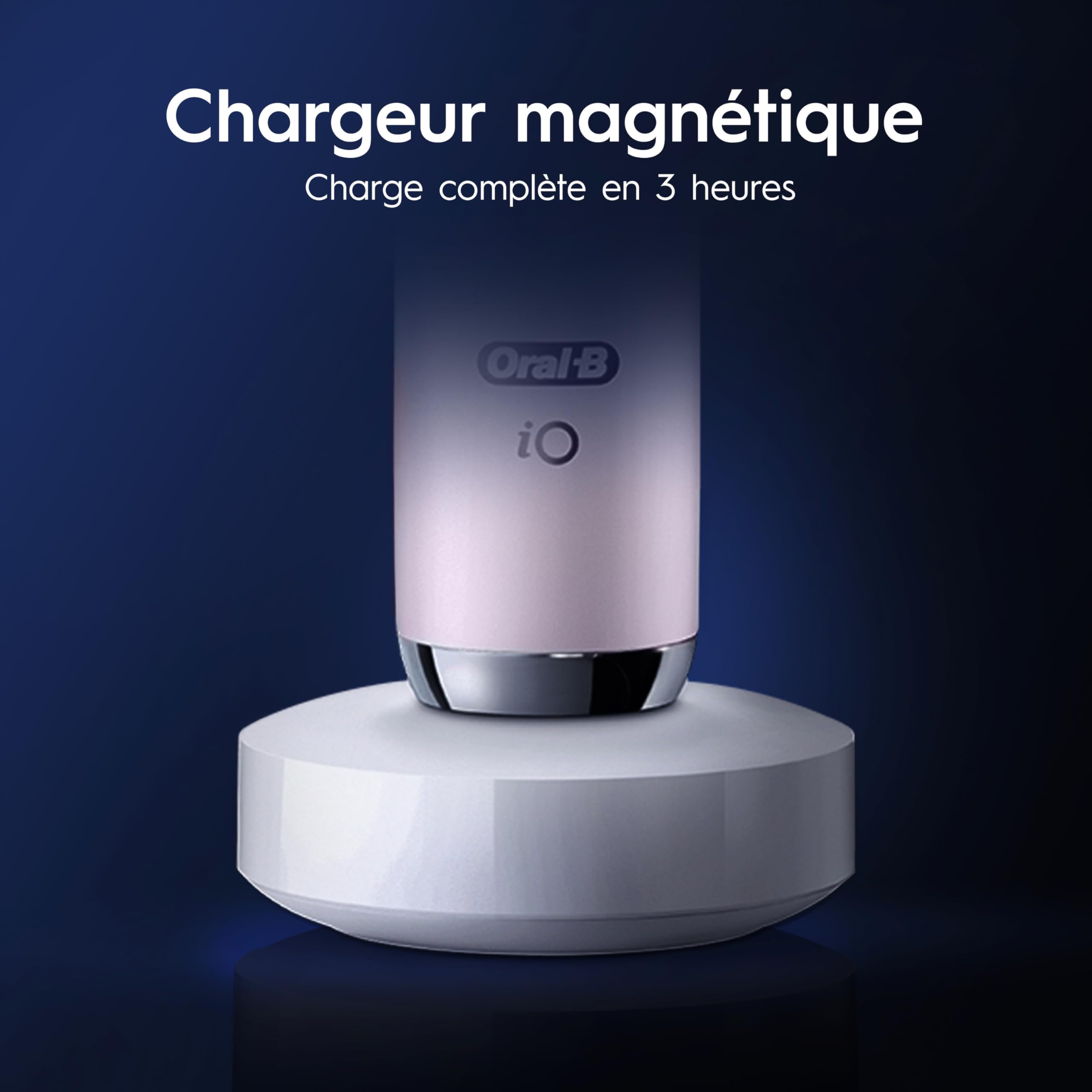 Oral-B iO 9 Brosse A Dents Electrique Rose Quartz Pour Adultes, 7 Modes De Brossage Avec Blancheur, Soin Des Gencives, 16 Zones De Nettoyage, 2 Brossettes De Rechange Oral B, Chargeur, Etui De Voyage