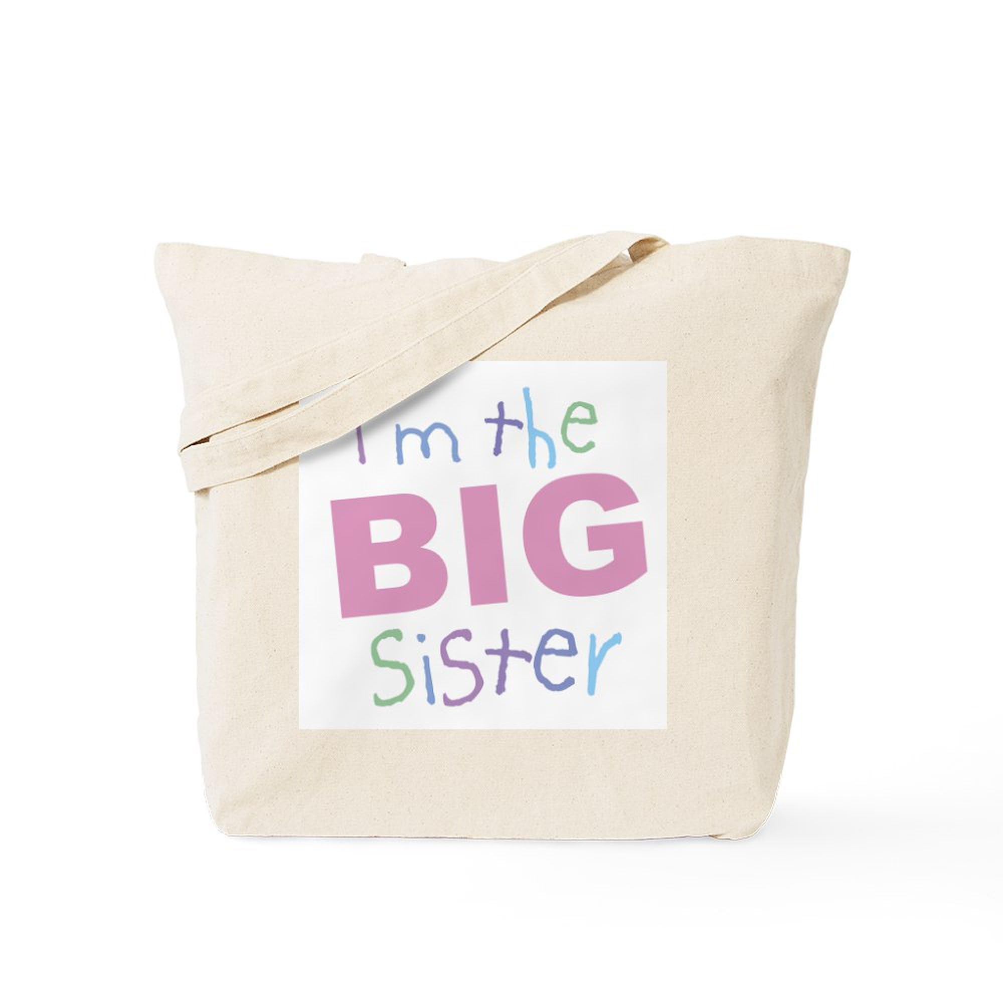 CafePress I'm The Big Sister Tote Bag Reusable Natural Beige Canvas Shopping Bag