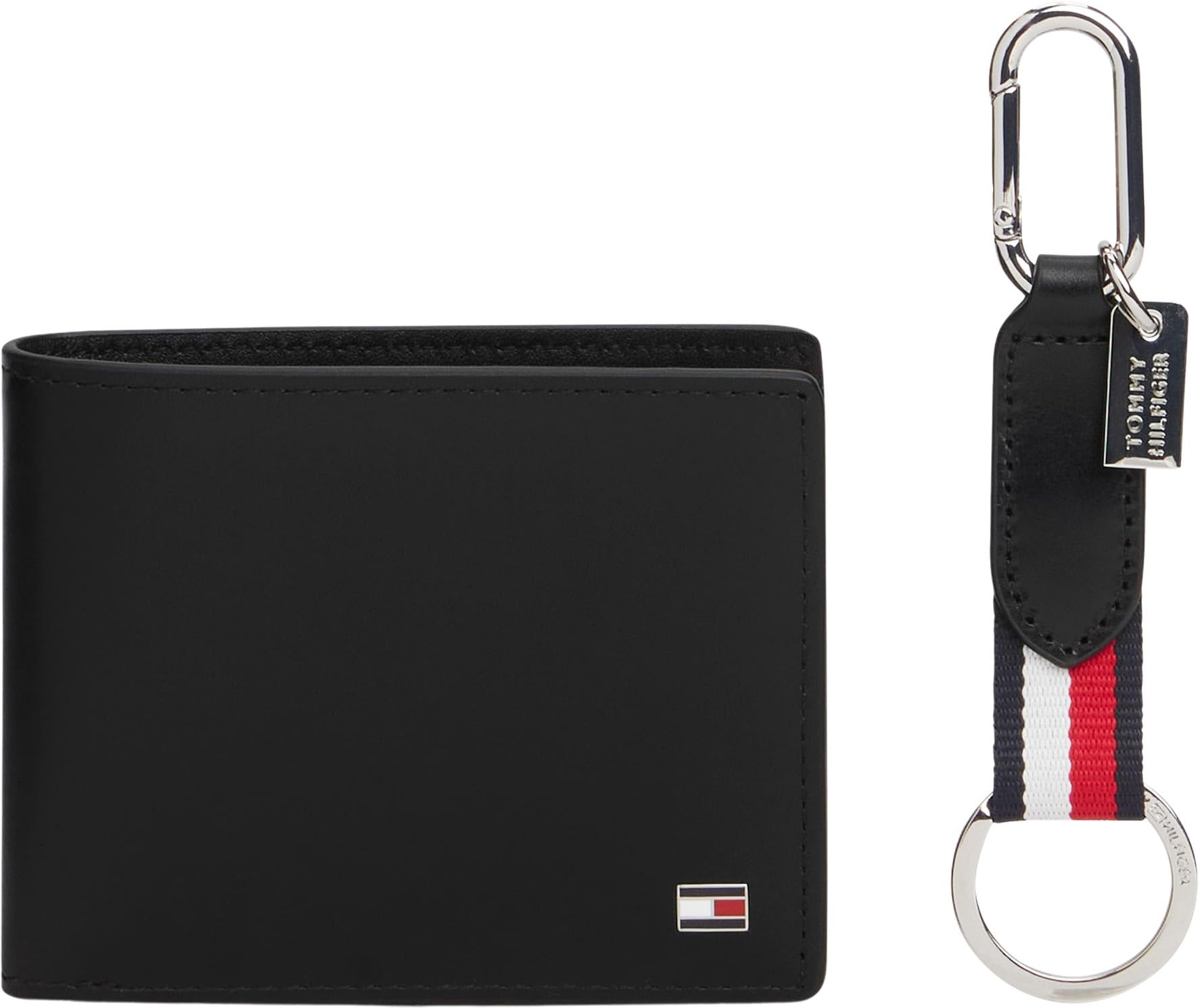 Tommy Hilfiger AM0AM14805 - Mini portafoglio e portachiavi da uomo, in confezione regalo