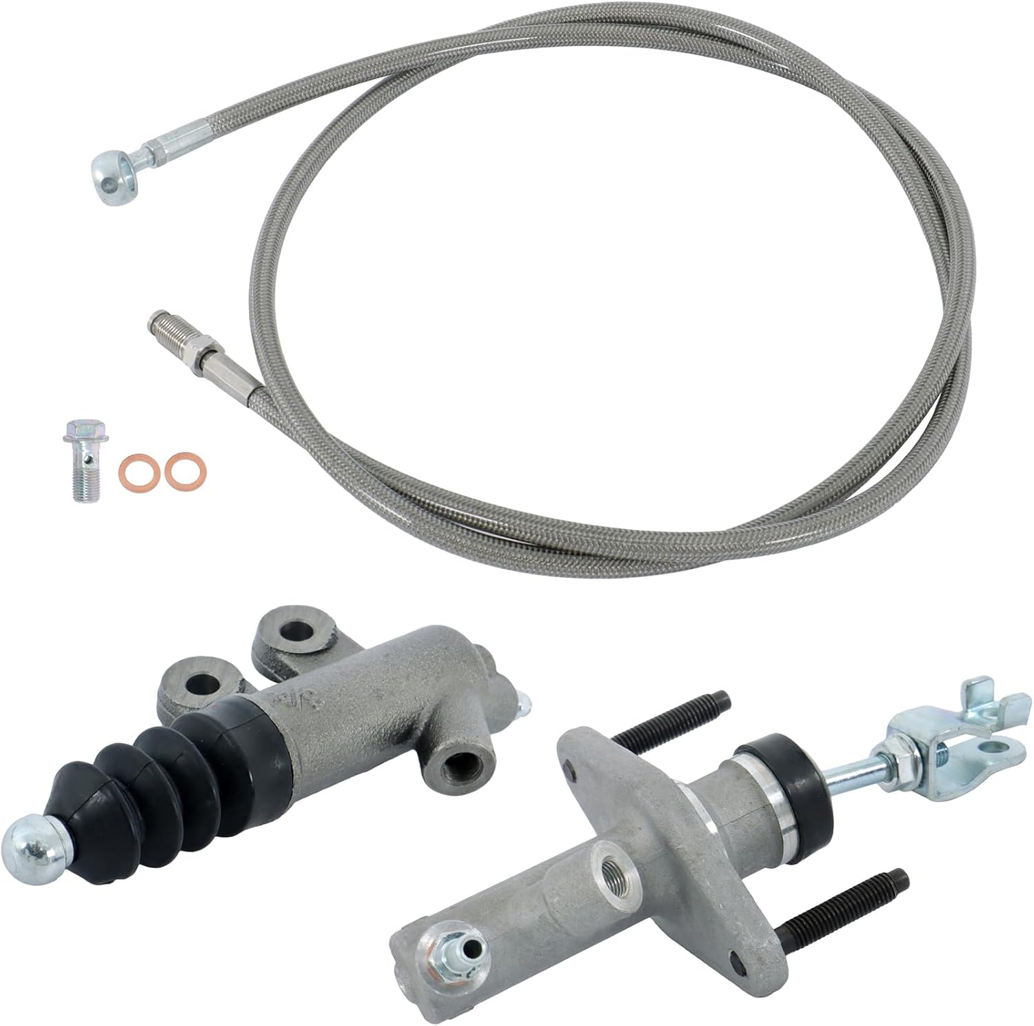 labwork Master and Slave Cylinder and Stainless Clutch Line Kit Replacement for Honda Civic 1992-2000 MC238 SC646