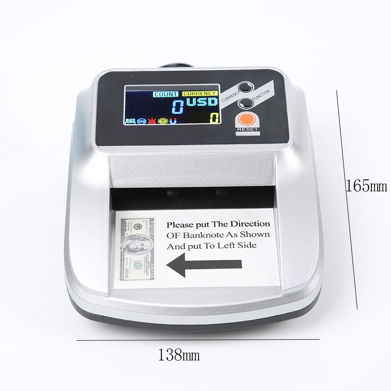 MObyat Rilevatore di Banconote False, Macchina Conta Banconote con conteggio del Valore, con Schermo LCD, Supporta Cambio valuta e rilevamento accurato, promemoria Intelligente