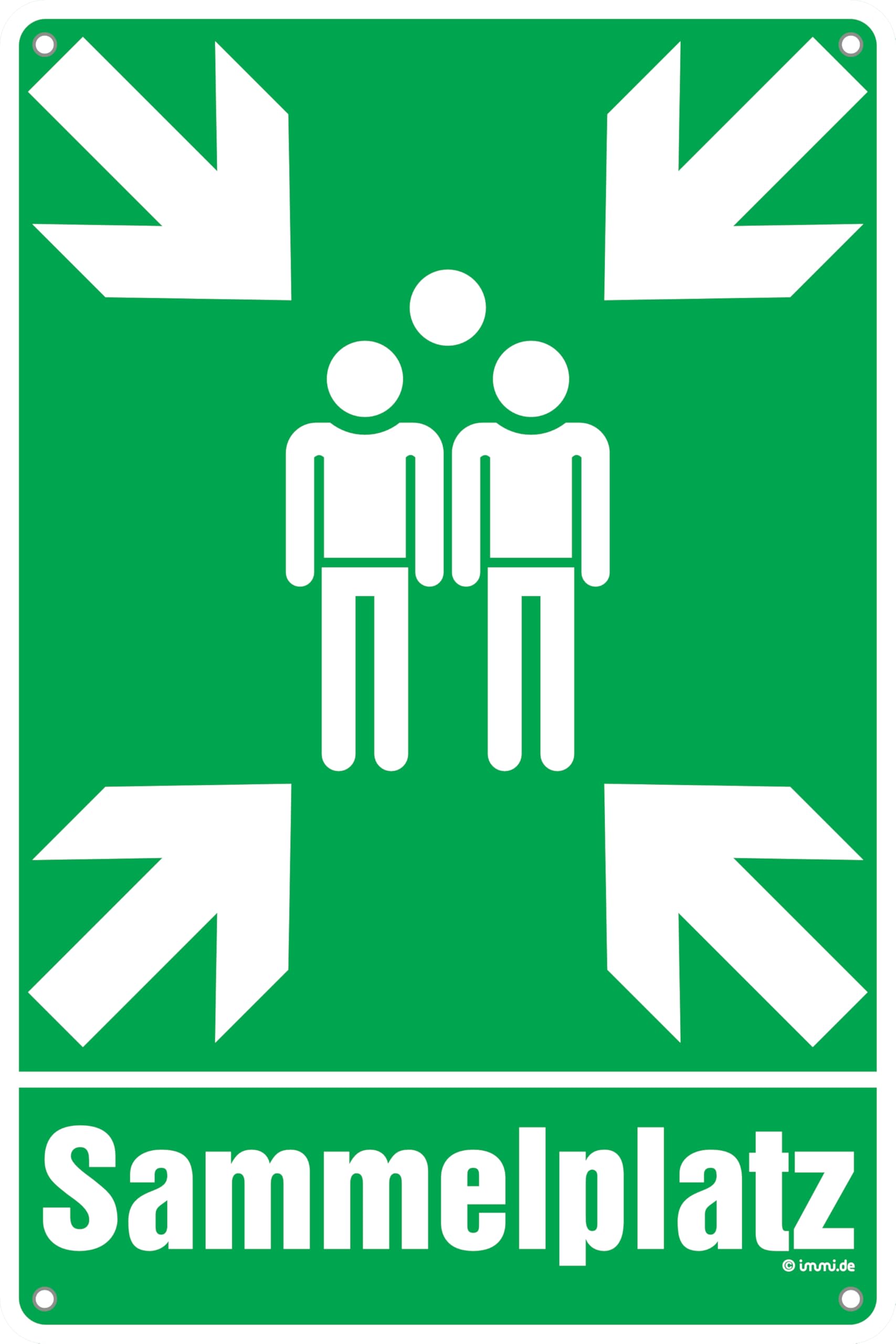 immi Hinweis Schild (Neues Design) (Sammelplatz)