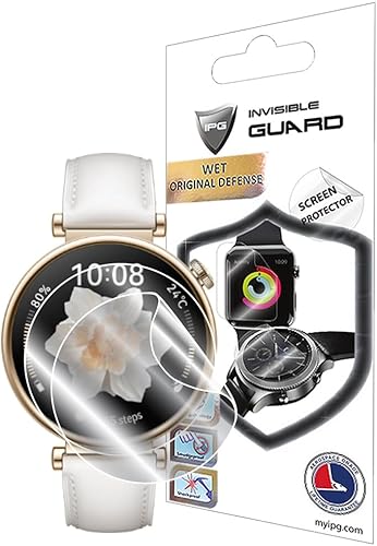 IPG Protector de pantalla de hidrogel de 1.614 in para HUAWEI Watch GT 4 (2 unidades) Invisible HD Clear Film Anti Scratch Guardia