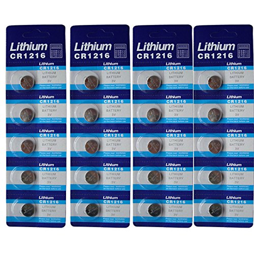 Paquete de 20 pilas CR1216 BR1216 3V de litio
