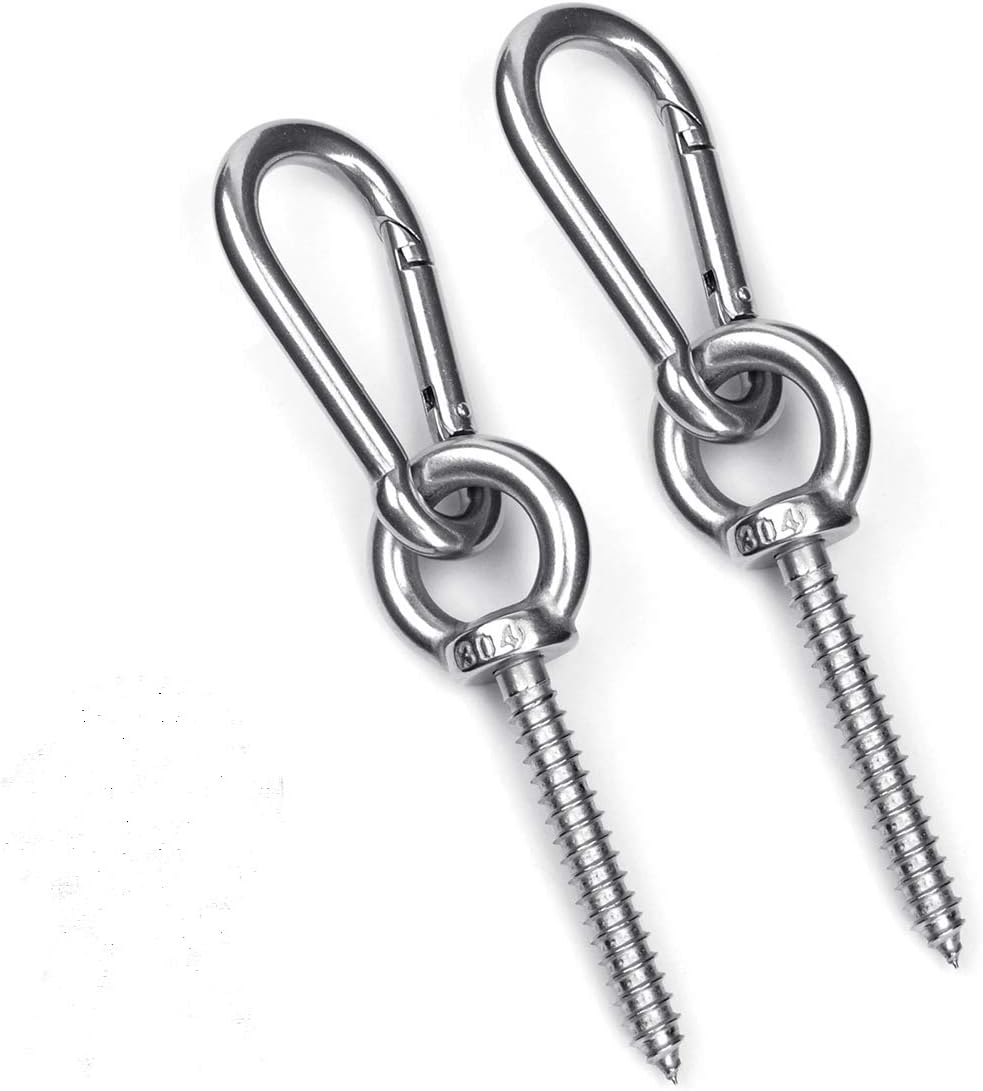 Heavy Duty Stainless Steel Hammock Hanging Kit for Indoor Outdoor Use