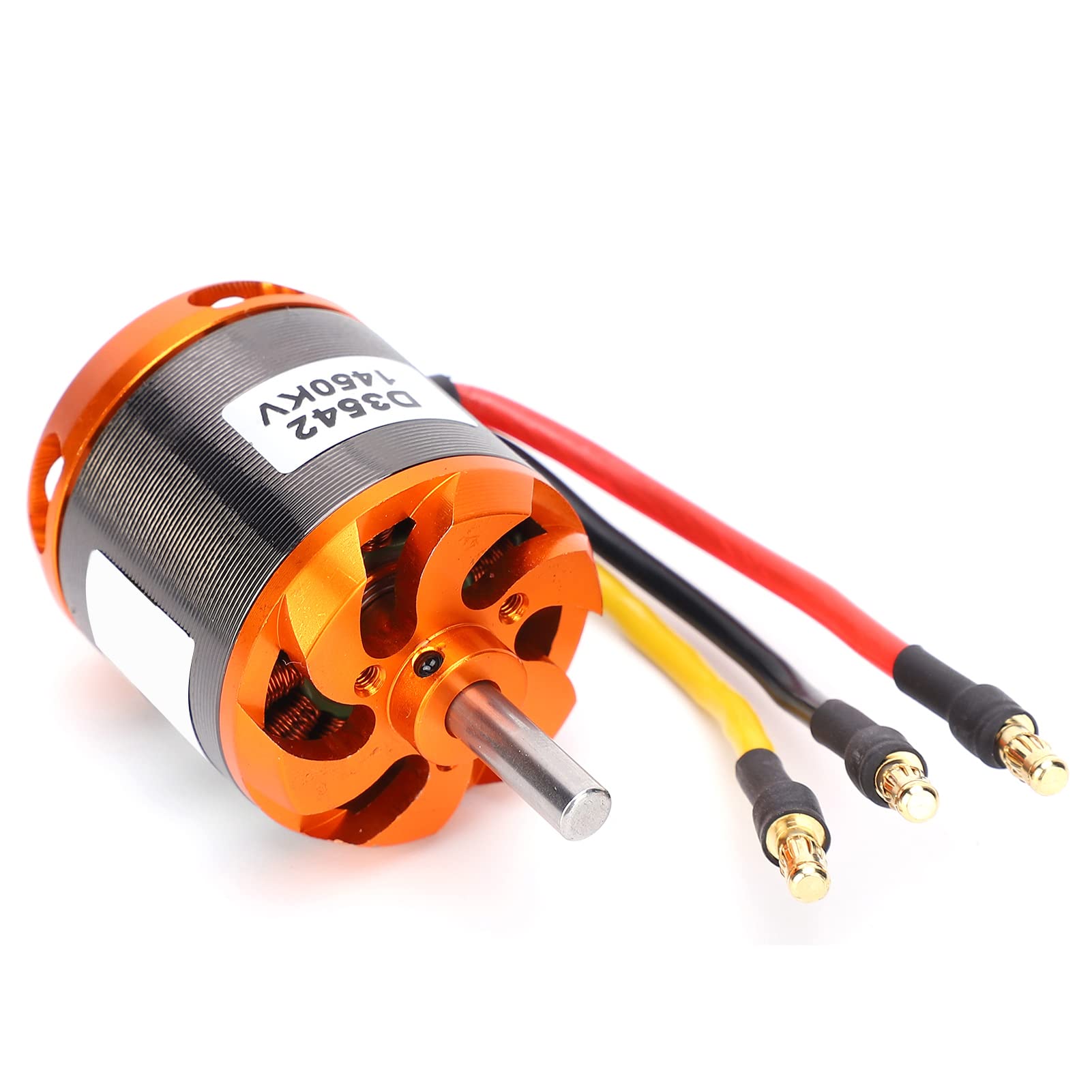 RC Bürstenloser Motor, RC Flugzeugmotor Starker Schub Orange 1 Stück für RCFlugzeug für Drohne für RC-Starrflügelflugzeuge für RC-Starrflügelflugzeuge (1250KV)