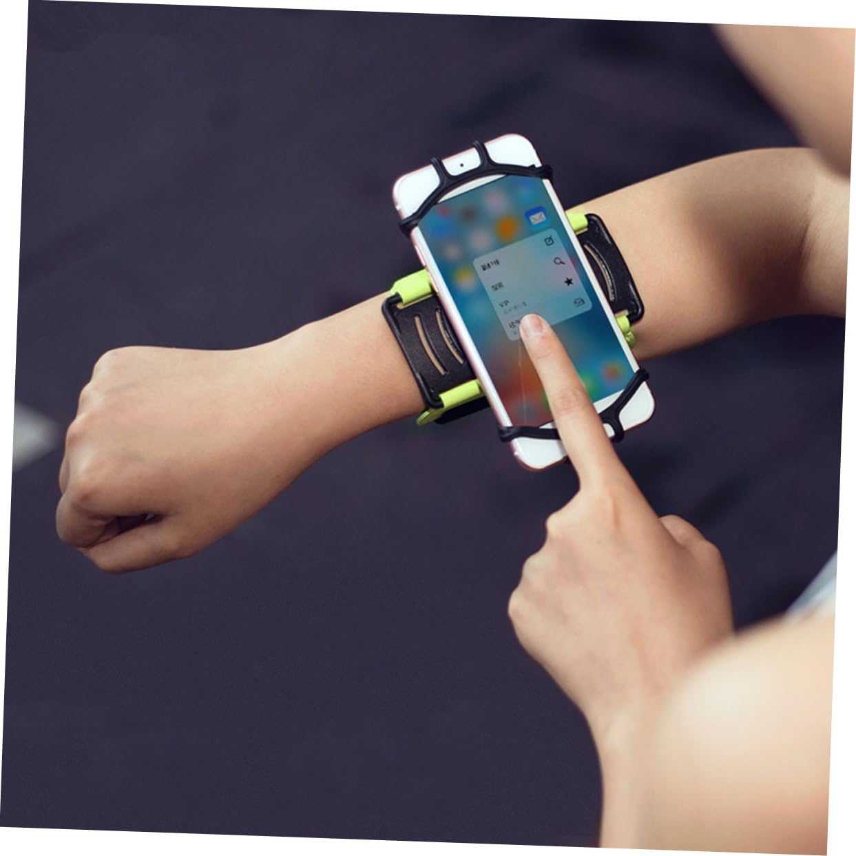 OSALADI 3piezas Soporte De Teléfono Móvil para Correr Brazalete con Rotación Material Elástico para Jogging y Deportes
