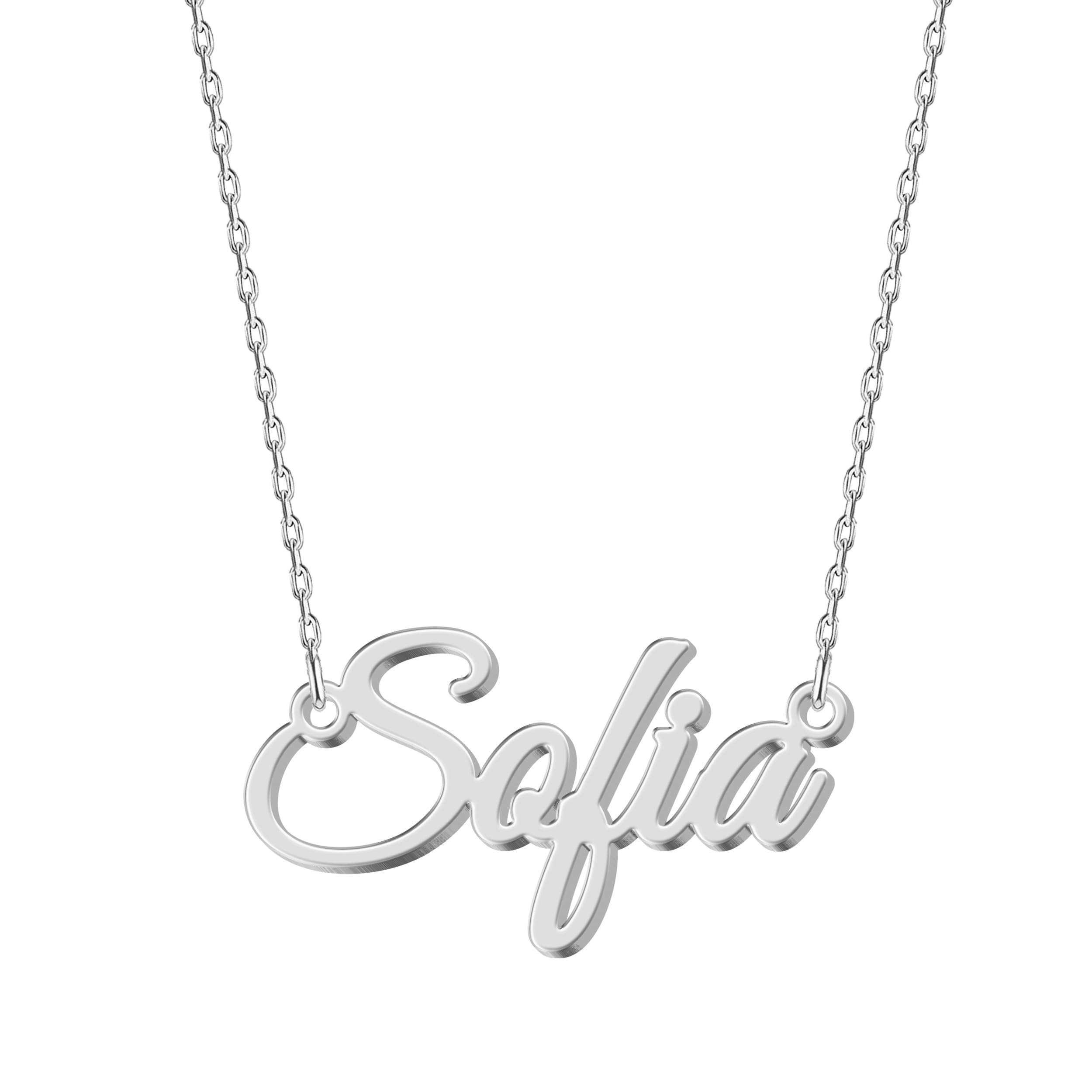 UMAGICBOXExquisite Personalized Name Necklace|Choose from 14 Font Styles|Customizable 18K Gold Plated Stainless Steel & Sterling Silver Pendant|Unique Gift for Her