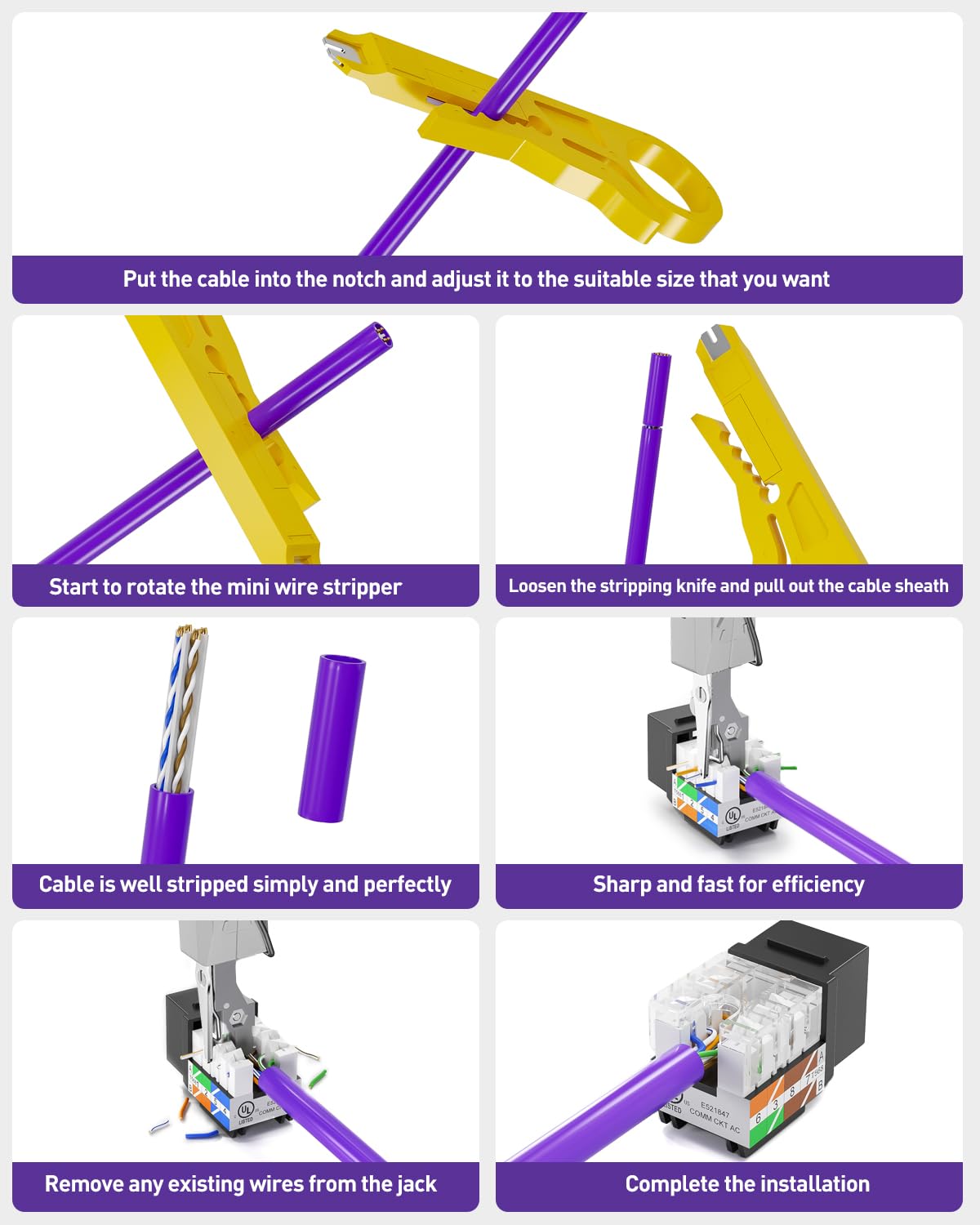 VCELINK Strumento di perforazione LSA 5 in 1 con sensore, strumento di inserimento di rete professionale per moduli Krone e LSA-Plus, gancio e spudger integrati con spellafili Combo