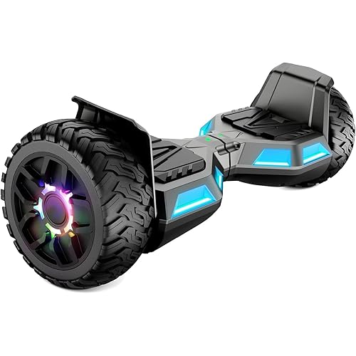 SISIGAD 8.5" Off Road Hoverboards, All Terrain Hoverboards, Self Balancing Scooter with Bluetooth Speaker, Off Road Hoverboard with LED Lights, Music Hoverboards